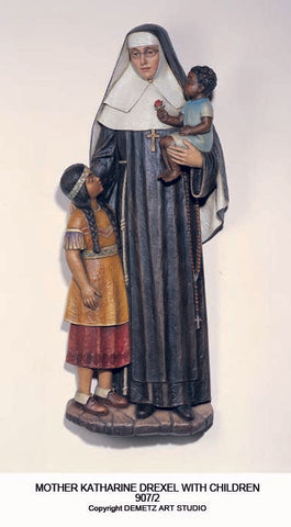 St. Katharine Drexel with Children - 3/4 relief - HD9072