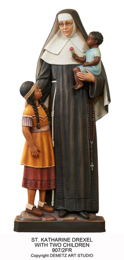 St. Katharine Drexel with Children - full round - HD9072FR
