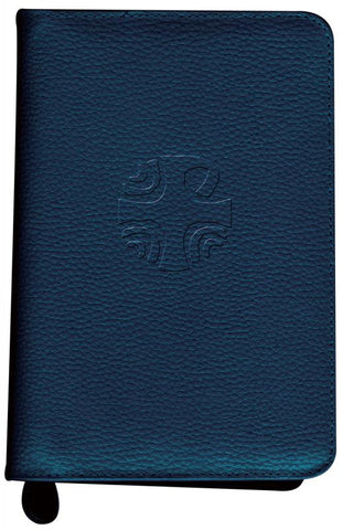 Liturgy of the Hours Leather Zipper Case Blue - GF40110LC