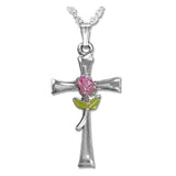 Rose Cross Necklace - WOSX9674SH