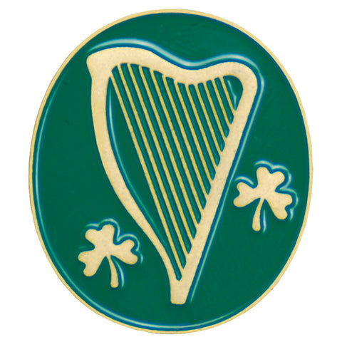 Irish Harp & Shamrock Lapel Pin - XWB74