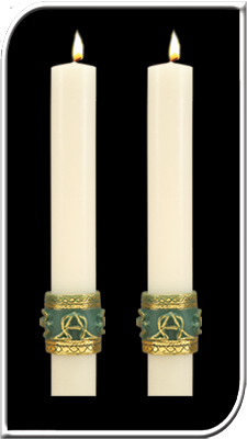 Paschal Side Candles - Celtic Imperial Sold As Pair