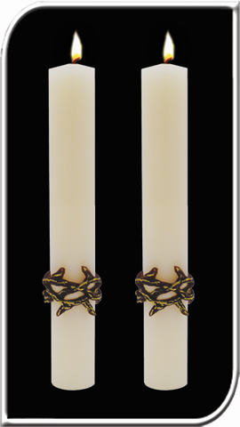 Paschal Side Candles - Crown of Thorns