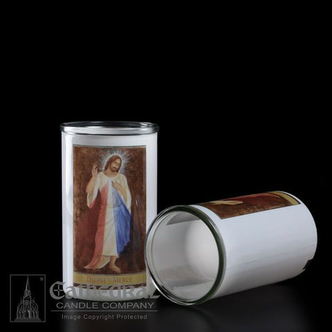 Patron Saint Glass 3 Day Globes - Divine Mercy - GG2210