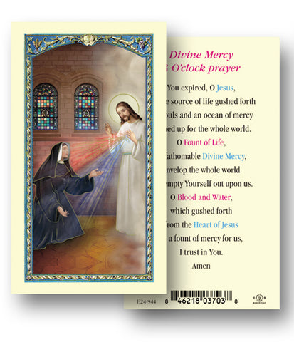 Divine Mercy 3 o'clock Prayer Holy Card - TAE24944