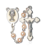 Pearl First Communion Rosary - WOSR3990JC