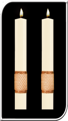 Paschal Side Candles - Holy Cross of San Damiano Sold as Pair