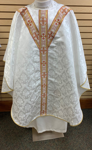 Traditional Chasuble - White - SO4531-001W