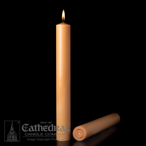 2-1/2" X 12" Diameter 51% Beeswax Unbleached Altar Candle - GG18185212