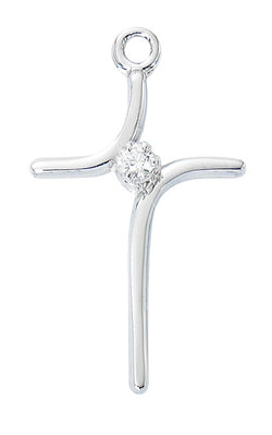 Curved Cross Necklace - UZL9234