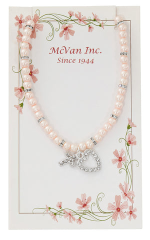 Pink Pearl Necklace - UZNK143C