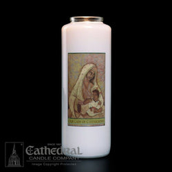 Patron Saint Glass 6 Day Candles - Our Lady of Czestochowa - GG2114