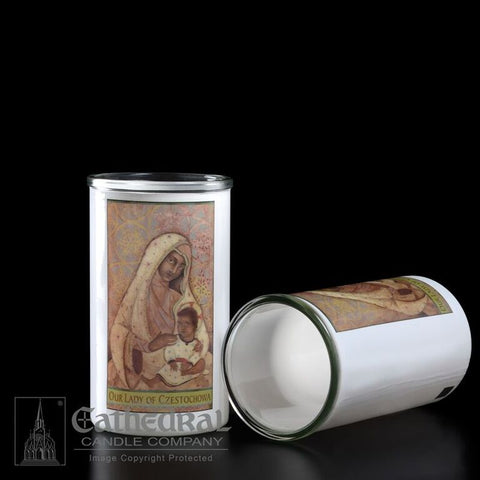Patron Saint Glass 3 Day Globes - Our Lady of Czestochowa - GG2214