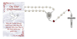 Confirmation Rosary - White - UZP536RC