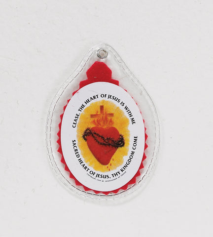 Red Sacred Heart Badge - LAPL869