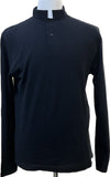 Tab Collar Polo Shirt - Long Sleeve - Black