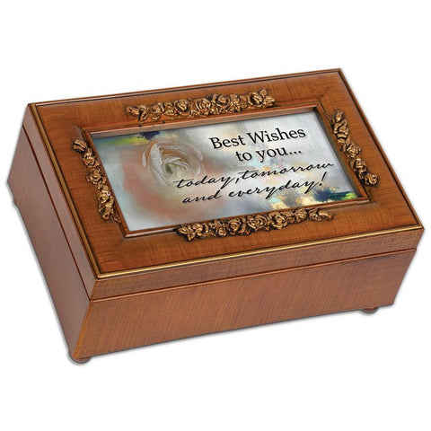 Petite Woodgrain Rose Music Box - GPPMFLWGWORLD