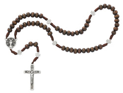 Brown Corded Communion Rosary - UZR899B