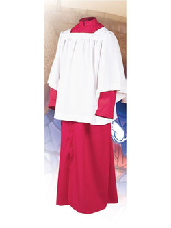 Red Altar Server Roman Cassocks with Snap Front - UT215S