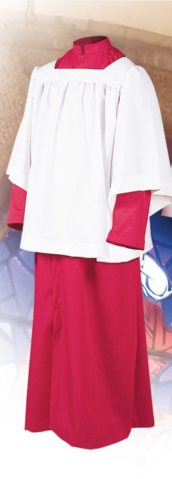Red Altar Server Roman Cassocks with Snap Front - UT215S