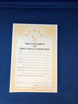 First Communion Certificates-RUC1