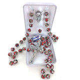 Red Cloisonne Rosary - WOSR3998RDJC