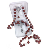 Wood Carved Rosary - WOSR4003JC