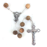 Olive Wood Carved Rosary - WOSR4007JC