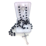 Black Glass Rosary - WOSR4014JC