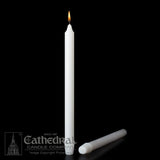 Stearine White Molded Candles - 1-1/16"  x  17-1/2"