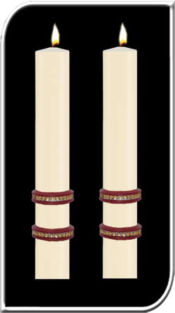 Paschal Side Candles - Sacred Heart of Jesus Sold As Pair