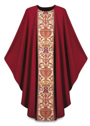 Gothic Chasuble - Dark Red - WN2749-0