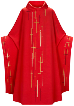 Monastic Chasuble Lined - Red - WN2-5188