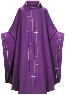 Monastic Chasuble Lined - Purple - WN2-5188