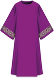 ASSISI Dalmatic with woven Orphrey (Purple, Green, Red, Ecru) - WN70701