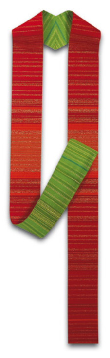 Reversible Stole - Red/Green - WN51-19