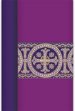 ASSISI Deacon Stole with woven Orphrey (Purple, Ecru, Red, Green) - WN73401