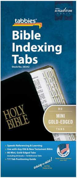 Bible Tab: Mini-Old & New Testament Gold Edge - 084371583423