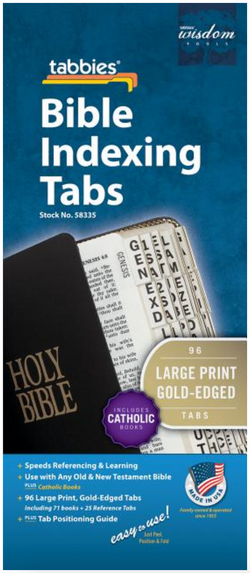 Bible Tab-OT & NT Gld Cath [With Booklet] - Large Print - 084371583355