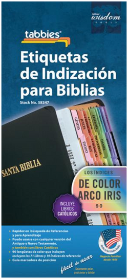 Bible Tab-Spanish-Rainbow-90pk (Rainbow - Bible Indexing Tabs) - 084371583478