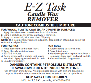 EZ Task Candle Wax Remover