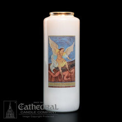 Patron Saint Glass 6 Day Candles - St. Michael - GG2109