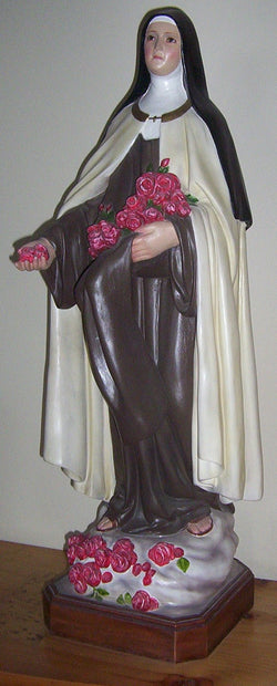 St Therese w/Manto Rose 32" - RA-STTHERESEMANTO-32