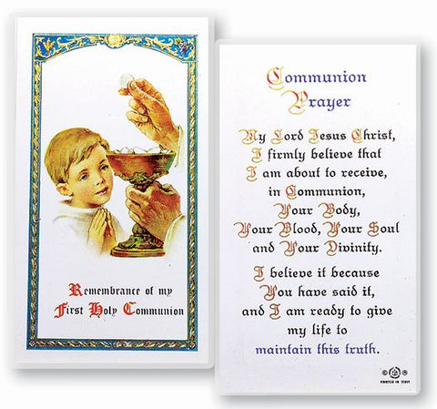 First Holy Communion Boy Prayer Card - TA800002