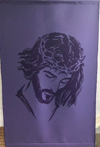 Purple Holy Face Banner - TM-Banner