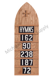 Oak Hymn Board - Standard Size 12"x 36"