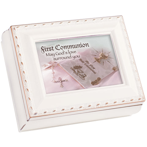 Ivory Keepsake Box First Communion - GPTS521SI