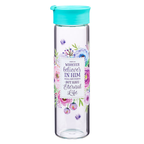 Whoever Believes in Him - Glass Waterbottle - GCWBT122