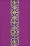ASSISI Chasuble with woven Orphrey (Ecru, Red, Green, Purple) - WN70101