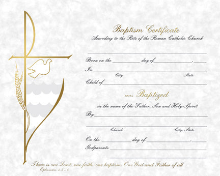 Baptism Certificate - FQXB102